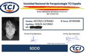 MIEMBRO DE TCI ESPAÑA, SOCIEDAD NACIONAL DE PARAPSICOLOGÍA(NÚMERO DE SOCIO 2018/00066)